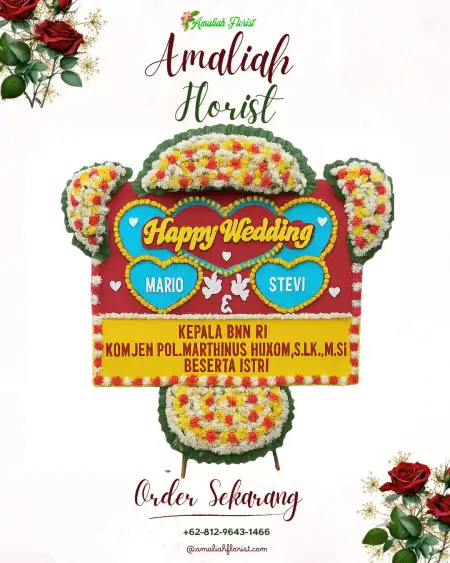 Papan Bunga Pernikahan Gunturmadu